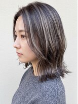 アドラーブル はなみずき店(adorable)&nbsp;40代50代◎白髪ぼかしハイライト×美髪エアリーミディ