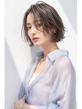 アッシュ 学芸大学店(Ash) ショートボブ/大人女性/グレーアッシュ/白髪ぼかし/脱白髪染め