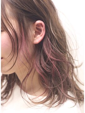 ゼン(ZEEN) アクセサリーカラー　ピンクのインナーハイライト #ZEEN pono