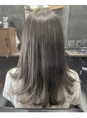 『超透け感』ブリーチなしグレージュカラー