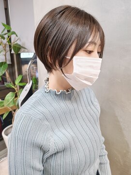 エリマ 調布(elima) 大人ショートボブ/ショートヘア/イルミナカラー/ベージュ[調布]