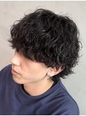メンズマッシュウルフツイストスパイラルパーマツイストパーマ
