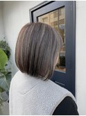前下がりボブハイライト