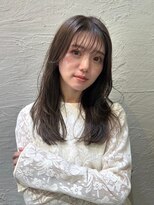 グリンプス 大濠店(Glimpse) レイヤーロング アッシュブラウン ゆるふわロング