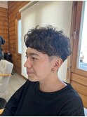 man's hairダークアッシュニュアンスパーマ