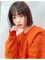 サンド 池袋 2nd(sand) 地毛風カラー黒髪切りっぱなしボブ/小顔ショートボブ/池袋
