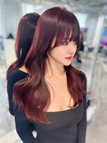 ユーフォリア 渋谷グランデ(Euphoria SHIBUYA GRANDE)&nbsp;ブリーチなしダブルカラー ボルドーレッド♪