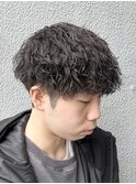 ツイストスパイラルツーブロックマッシュ