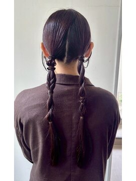 スタイル 横浜(STYLE) 結婚式お呼ばれツイン編みおろし／ヘアセット/タイト/アレンジ