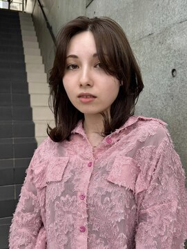 ノラジャーニー(NORA Journey) 【上田】かきあげ前髪ミディアムレイヤーカット顔まわりレイヤー