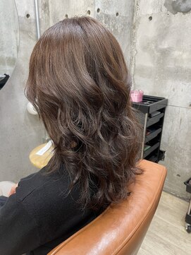 コージー(Kozy) ミディアムレイヤー/チョコレートブラウン/軽やかレイヤー