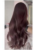 透明感カラー/チョコレートブラウン/レイヤーロング