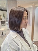 【海浜幕張 Ripple】くすみベージュ×ストレートボブ