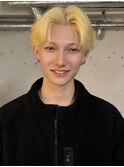 【永田】ダブルブリーチブロンド×韓国センターパート