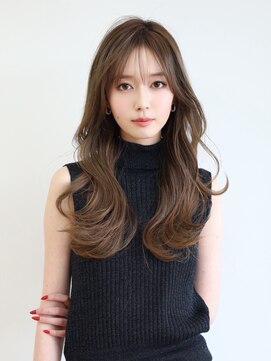 アース コアフュールボーテ 伊勢崎(EARTH coiffure beaute) ナチュラルベージュ_ヨシンモリ_顔周りレイヤー_レイヤーカット