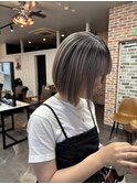 ダブルカラー×バレイヤージュ×ダークシルバー