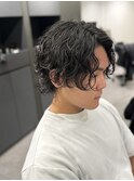 ウルフ×波巻きパーマ