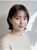 外ハネしやすいボブ 春ヘア/