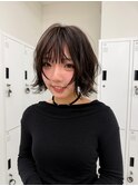 オリーブグレー/ココアベージュ/クラゲヘアー