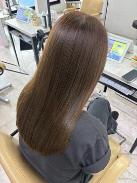 アジールヘア 所沢プロペ通り店(agir hair) ヘーゼルブラウン ブリーチなしダブルカラー