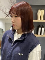 ラミエバイメルト 下北沢(lamie by melt) 花田タッセルボブブリーチなしダブルカラーピンクブラウン下北沢