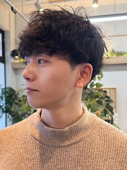 メンズカノエ 岡山店(Men's CANOE)の写真/【高柳/メンズ/当日予約可】朝のセットを楽に◎自然に仕上がるメンズパーマならmen'sCANOE