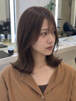 シエ バイ ケンジ 湘南台(sie by KENJE) ミディアムレイヤー×ブラウンカラー