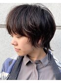 #ショートウルフ#小顔#オリーブカラー