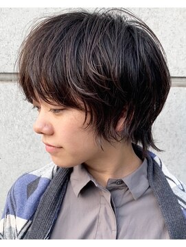 ノラキチジョウジ(NORA KICHIJOJI) #ショートウルフ#小顔#オリーブカラー