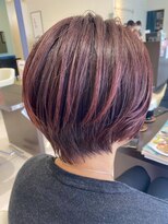 アメイジングヘアー 美沢店(AMAZING HAIR) 【AMAZING HAIR美沢店/五十嵐】チェリーレッド 大人ショート