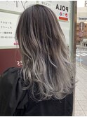 【谷町/上本町】D.Log_style バレイヤージュ_ホワイトブリーチ