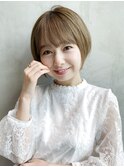 ナチュナルマッシュショート_マロンベージュAラインボブ_8104