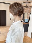 《30代40代》白髪ぼかしハイライト×前下がりボブ【イケダ】