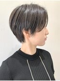 【FOLK】透明感ダークグレージュ☆似合わせ長め前髪ショート♪