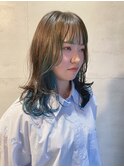 インナーブルー×レイヤースタイル