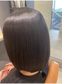 丸みショートボブにもオススメ！　美髪髪質改善ストレート