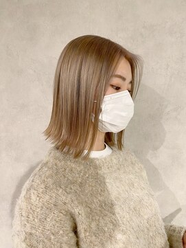 ハイプ(HYPE) 【藤沢横浜】外はねボブ/ミルクティーベージュ/グレージュ