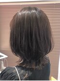 外ハネ/ミディアムレイヤー/グレージュ/20代/30代/40代/50代