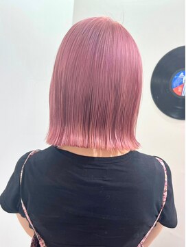 デート 下北沢(DATE) ダブルカラーピンクベージュケアブリーチハイトーン髪質改善