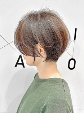 ハルキミナト ジャパン ヨコハマ(HARUKI MINATO japan YOKOHAMA) レイヤー丸みショート20代30代40代50代オリーブグレージュ