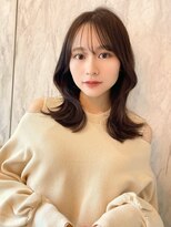 ルームバイシー 新宿(Loom. by Sea)&nbsp;韓国風前髪/シルキーベージュ/グレージュカラー/斜めバング