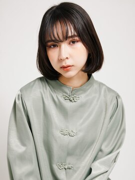 オンク 新宿(onk) 黒髪/グレーベージュ/レイヤーロング/前髪パーマ[新宿駅]