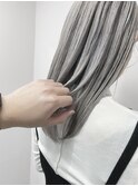 【ブリーチカラー】ホワイトグレージュカラー　