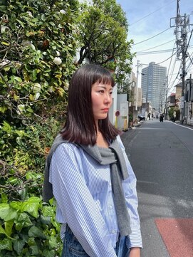 シンク オモテサンドウ(sync omotesando) お肌が綺麗に見えるラベンダーカラーとオン眉