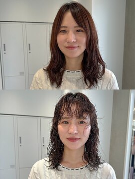 タス(tas) tas似合わせカット before&after 【ミディアムパーマ】