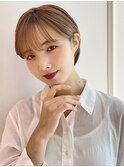 ひし形ショートボブ×ショートカット×前髪あり20代30代40代50代