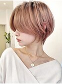 【Say.福岡】ショート×ピンクベージュ×大人ショート×前髪なし