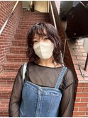 ☆☆ソフトウルフのニュアンスパーマ レッドブラウンカラー