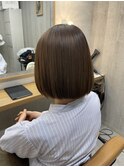 切りっぱなしボブ ふくらまないボブ