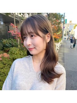ノラ ヘアーサロン(NORA HAIR SALON) ナチュラル小顔前髪あり後れ毛サイドバング結べるボブくびれヘア